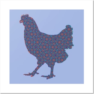 Patterned Chicken Posters and Art